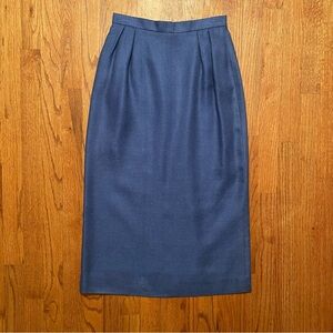 NWT Burberrys Wickford blue silk pencil skirt size 6